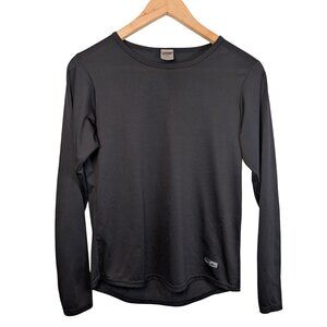 REI Womens Top Medium Black Long Sleeve Lightweight Performance Shirt